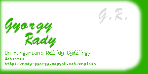 gyorgy rady business card